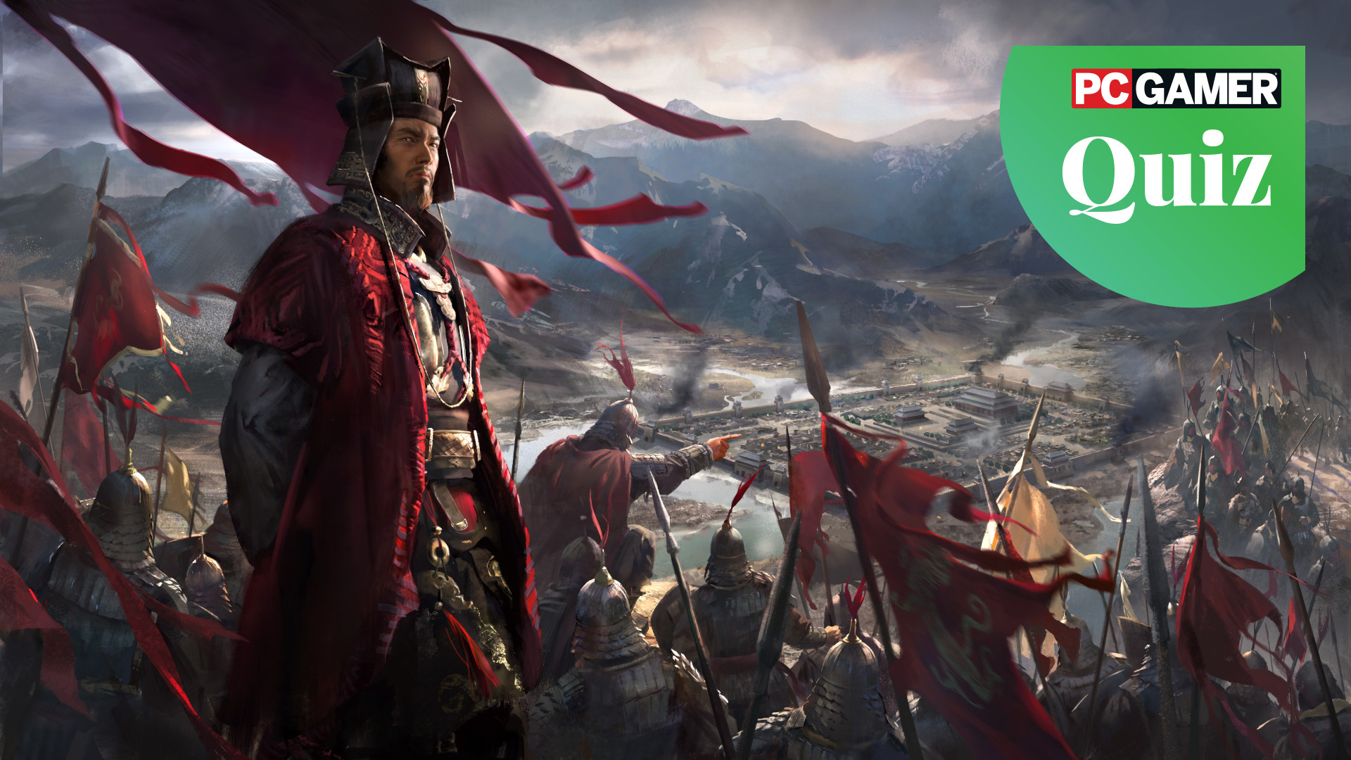 A commander overseeing his troops in Total War: Three Kingdoms.