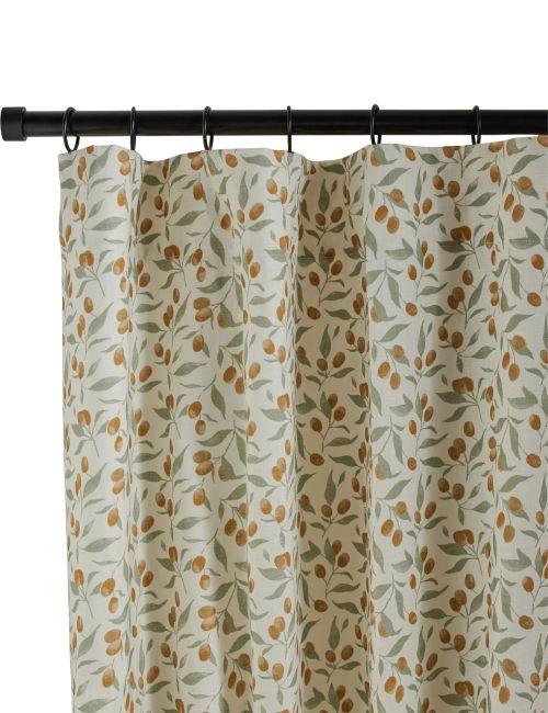 Kumquats Linen Curtain Panel
