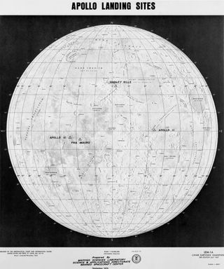 Map of the surface of the moon.