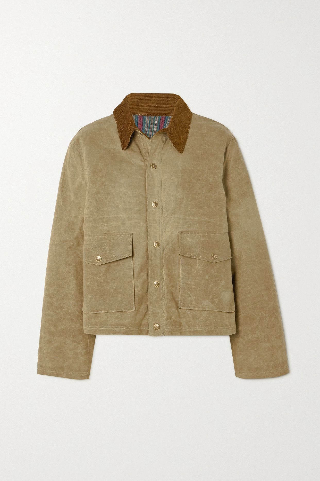 Fleur Suede-Trimmed Coated-Canvas Jacket
