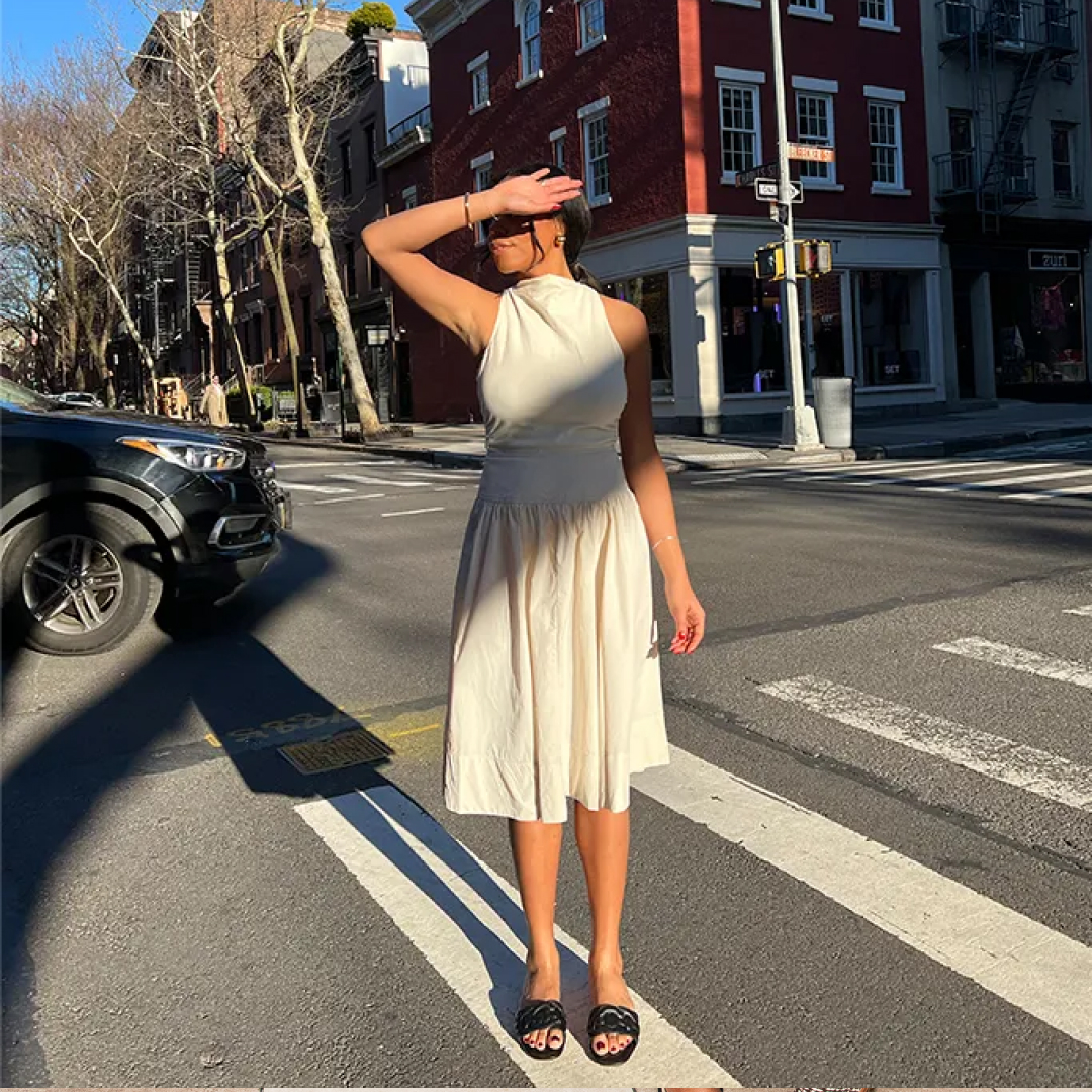 Sandals on street