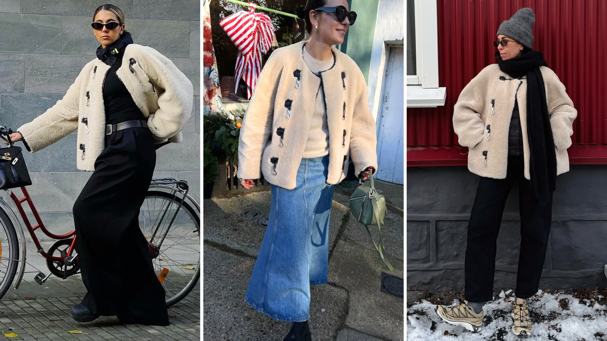 Stylish Women Can't Stop Wearing Toteme's Cosy Shearling Jacket ...