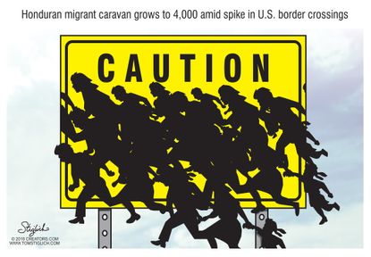 World 4,000 Honduran migrants crossing U.S. border