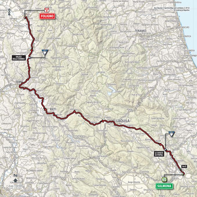 Giro d'Italia 2016: stage 7 map