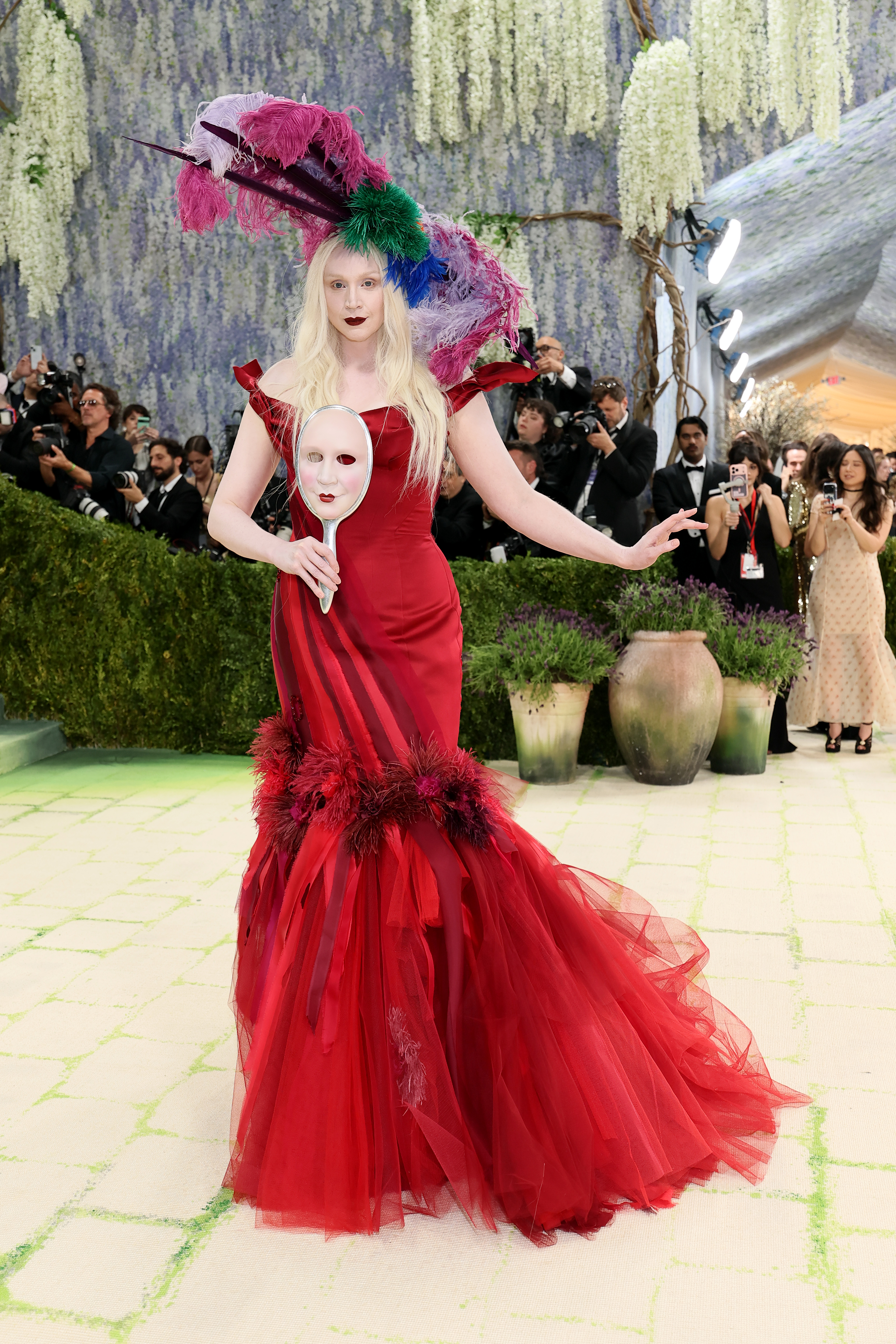 Gwendoline Christie attends the 2026 Met Gala celebrating "Costume Art" at the Metropolitan Museum of Art on May 04, 2026 in New York City. (Photo by Mike Coppola/Getty Images)