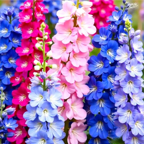 Seeds Multicolor Tall Delphinium Mix 100+ Seeds to Grow Perennial Plant Spring or Fall Planting