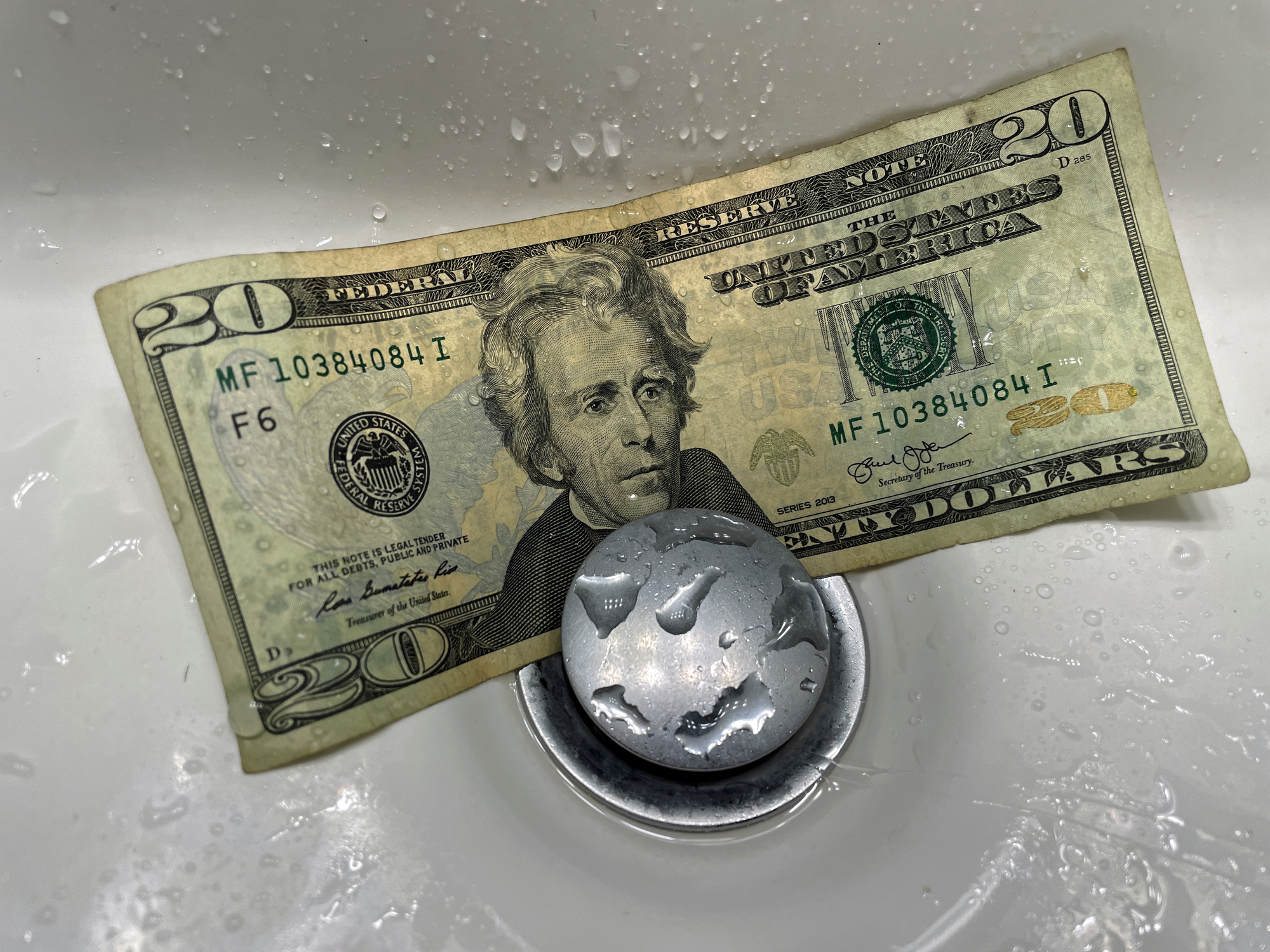 Money going down the drain