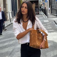 Salome wearing Manu Atelier bag