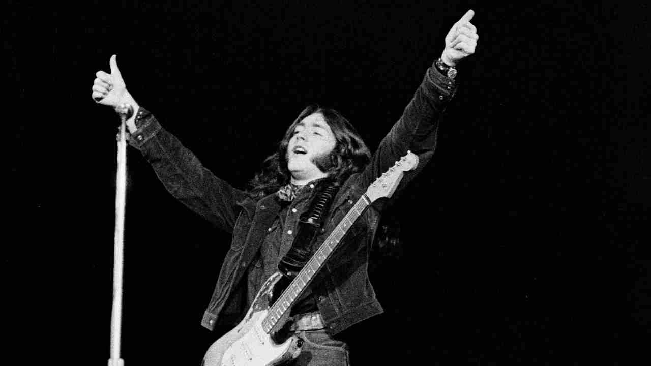 Rory Gallagher performing onstage with Taste in the late 1960s