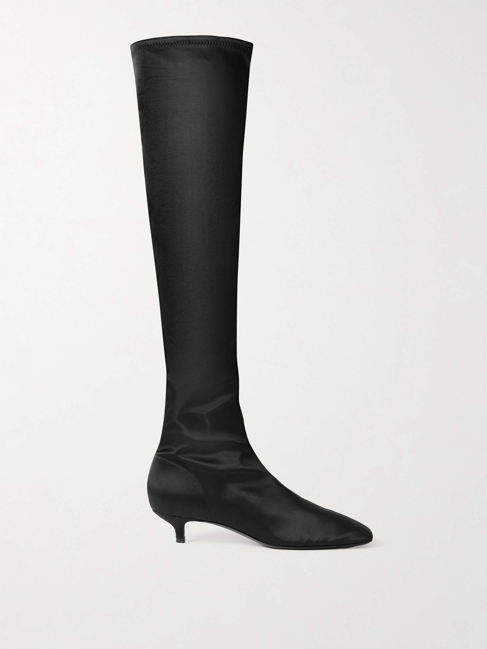 Satin Knee Boots