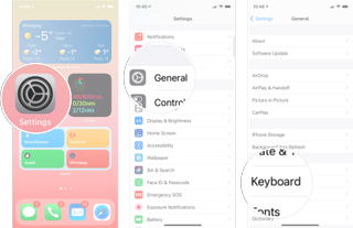 Adding Apple Symbol in iOS 14 and newer: Copy the symbol from this post, tap Settings, tap general, and then tap keyboard.