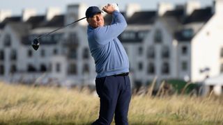 Martin Slumbers takes a shot at the Alfred Dunhill Links Championship