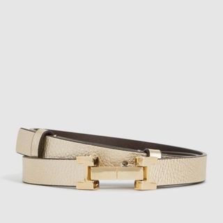 Reiss gold waist belt