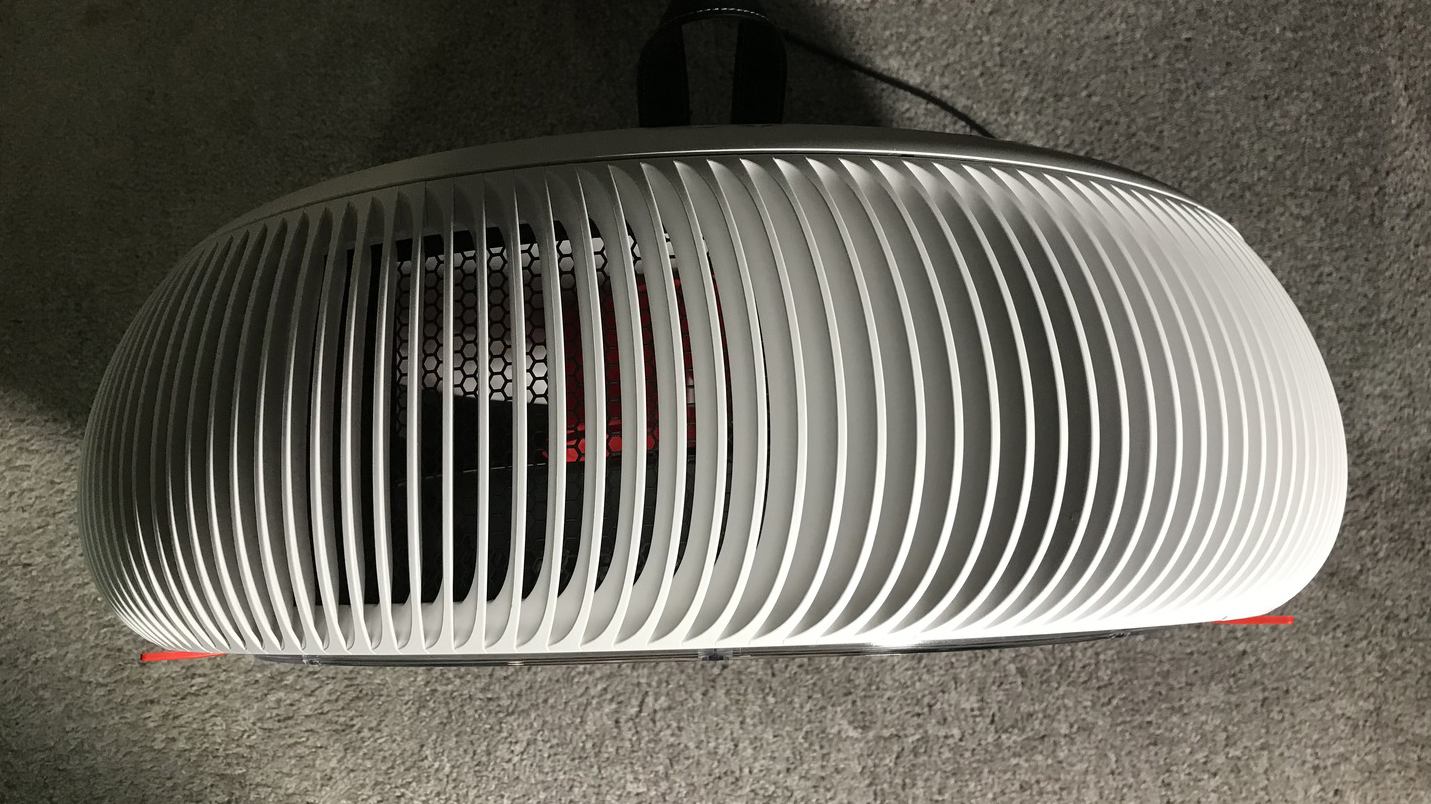 IQAir Atem X air purifier in reviewer's lounge
