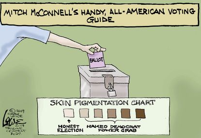 Political Cartoon U.S. Mitch McConnell Voting guide