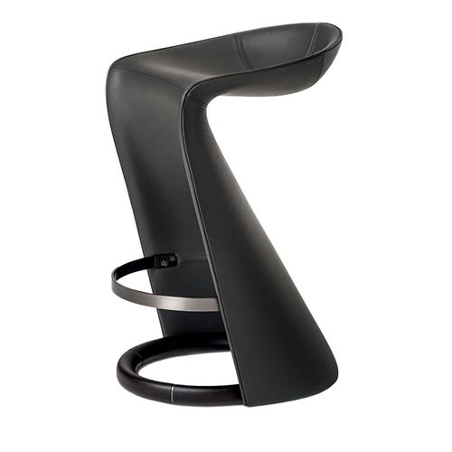 &lsquo;Skirt&rsquo; black bar stool
