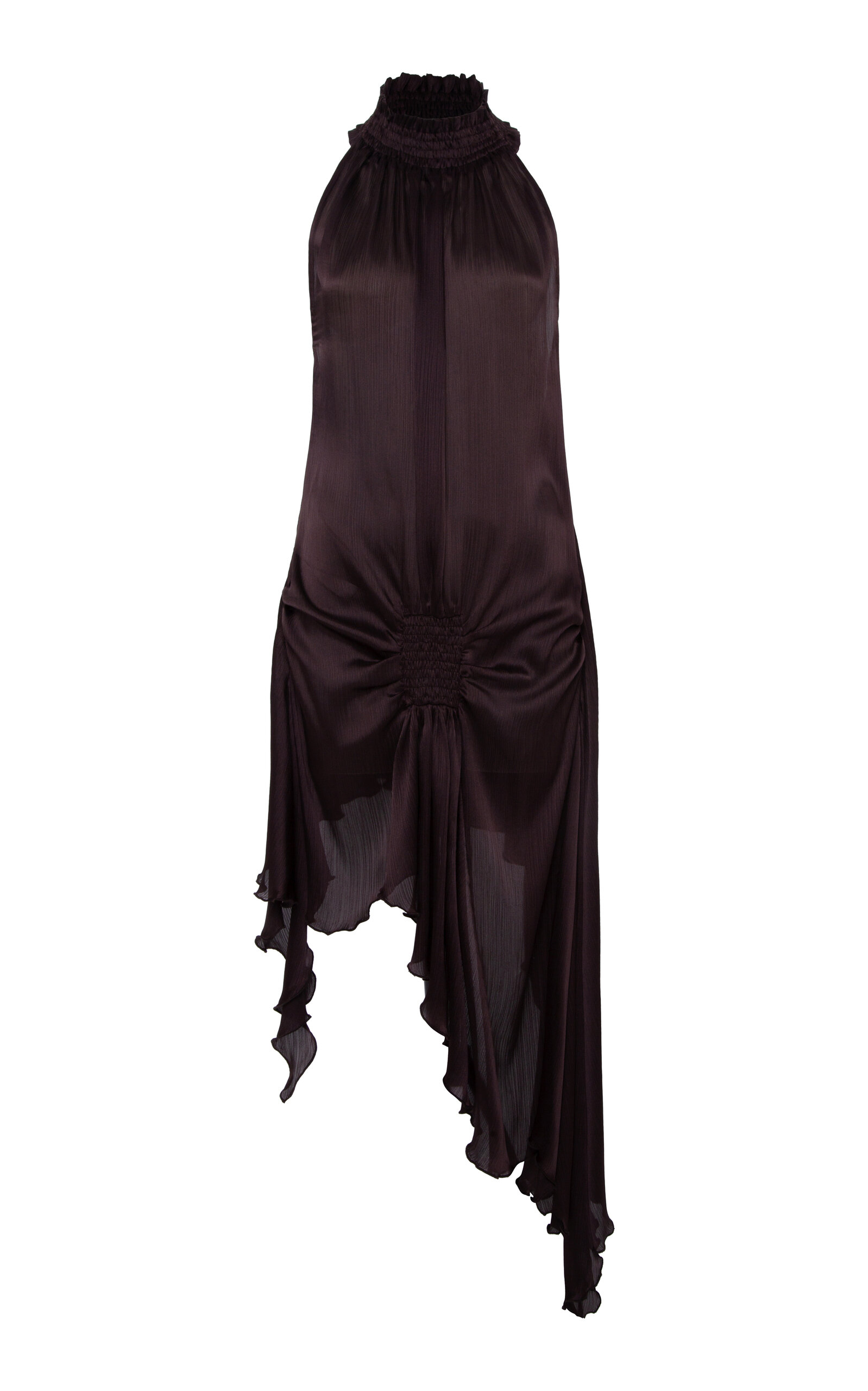 Toni Asymmetric Satin Mini Dress