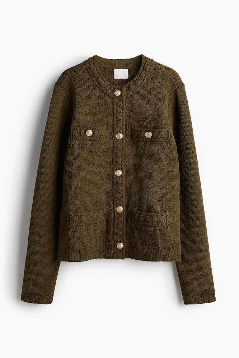 Textured-Knit Cardigan