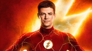 Grant Gustin poses as DC comics superhero The Flash
