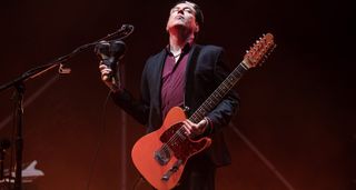Troy Van Leeuwen of Queens of the Stone Age with his 12-string Squier Tele