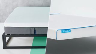 A comparison image of the Emma Original mattress and the SImbatex Essential mattress
