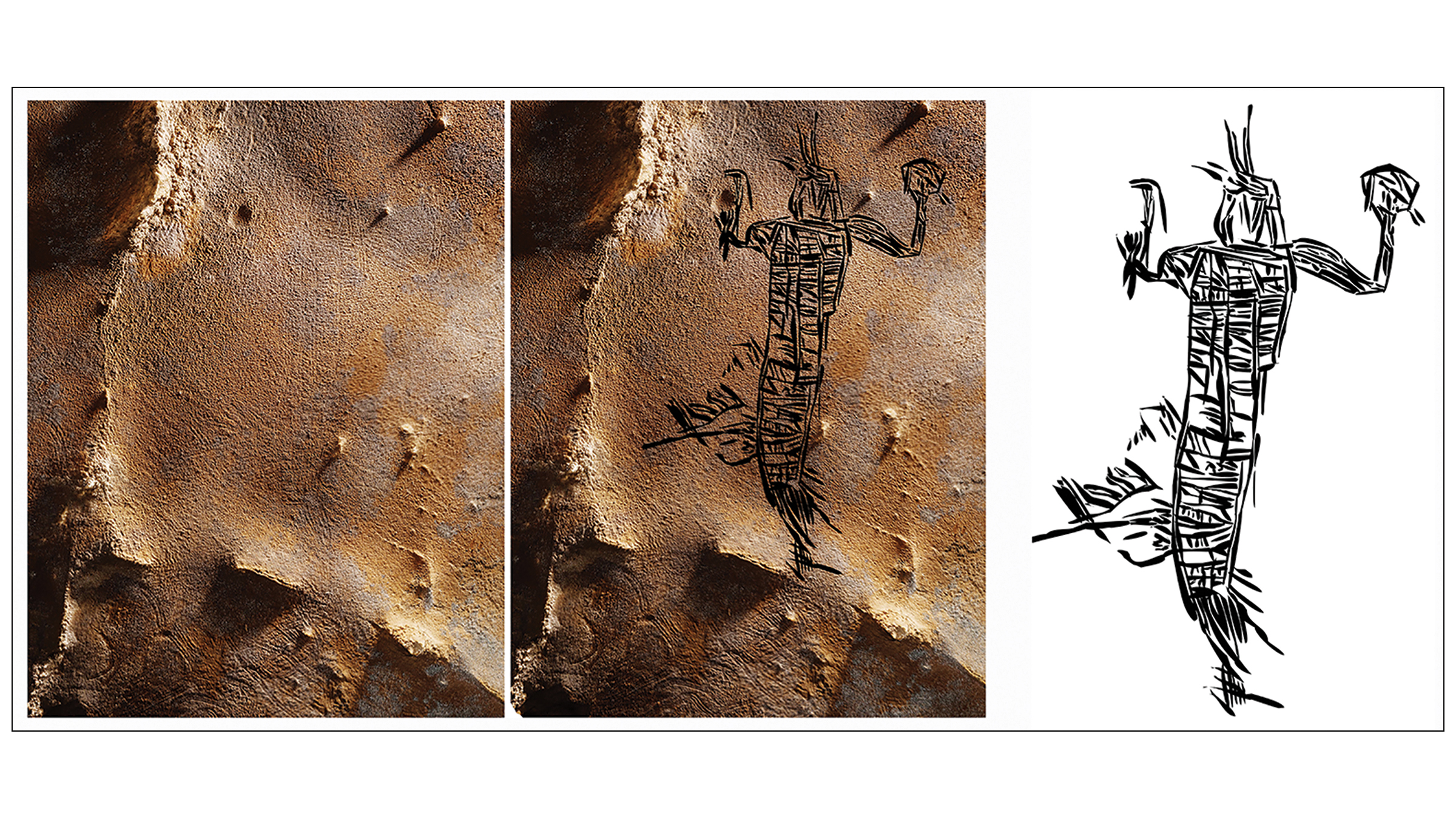 An anthropomorphic figure in regalia that was fond in the 19th unnamed cave in Alabama.