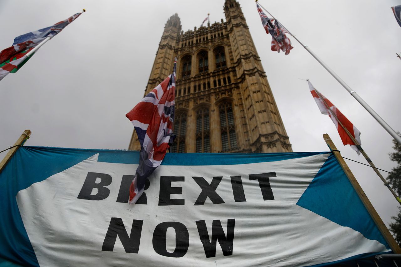 A Brexit banner