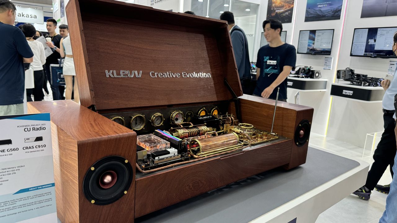 Essencore Custom Steampunk PC at Computex 2024.