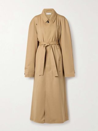 Double-Breasted Wool-Twill Trench Coat