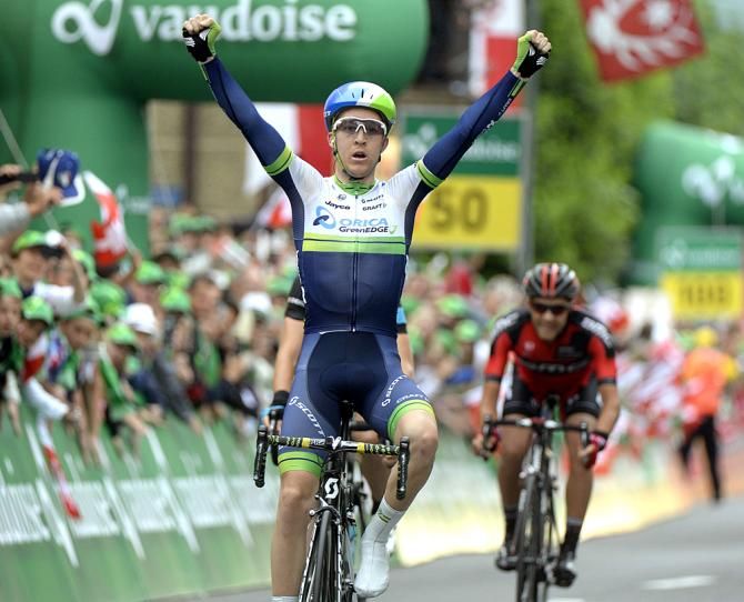 Cameron Meyer (Orica-GreenEdge) takes the stage two win