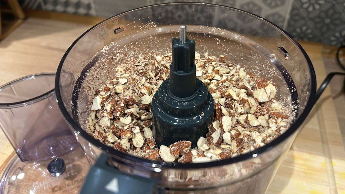 Almonds chopped using Cuisinart Flexprep 1.1L food processor