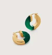 Kate Young Half Gemstone Small Hoop Earrings: was £230, now £161 (30% off) Kate Young Half Gemstone Small Hoop Earrings: was £230, now £161 (30% off)