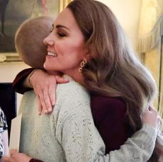 Kate Middleton hugging teenager cancer patient Liz Hatton