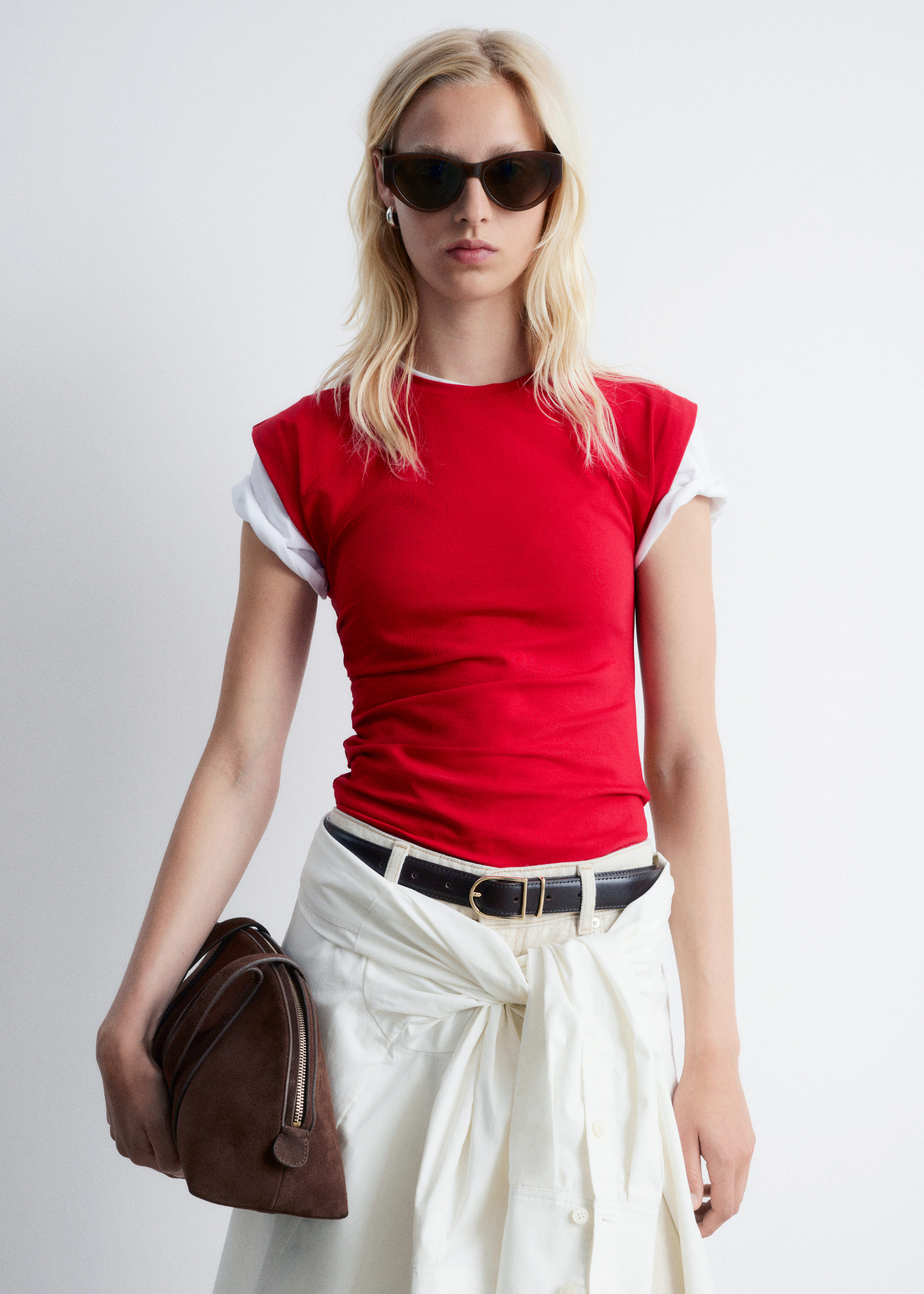 Ruched Jersey Tank Top