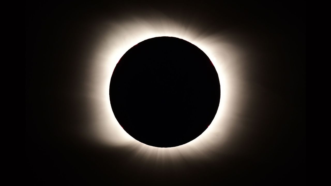 The total solar eclipse as seen from Piedra del Aquila, Neuquen province, Argentina, on Dec. 14, 2020.