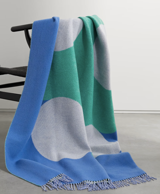 blue and green blanket