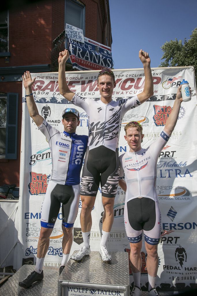The overall men's podium