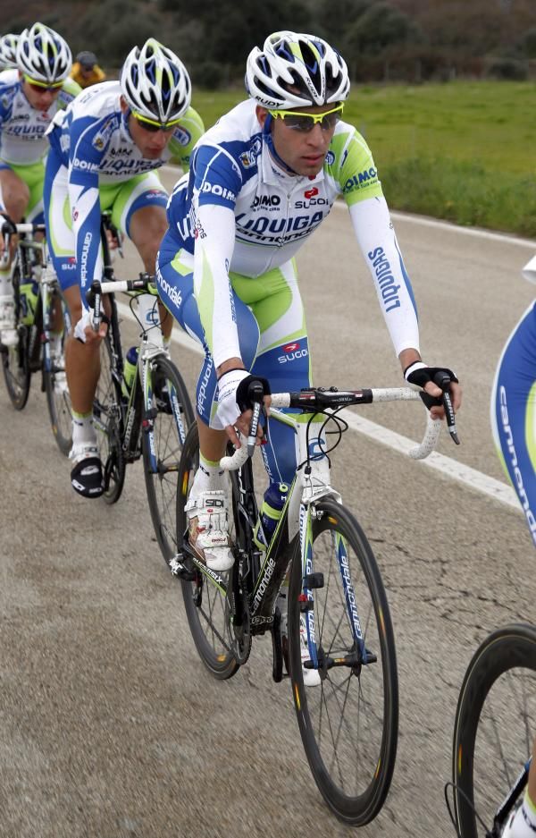 Vincenzo Nibali (Liquigas-Cannondale) looked comfortable on his first day back in the saddle.