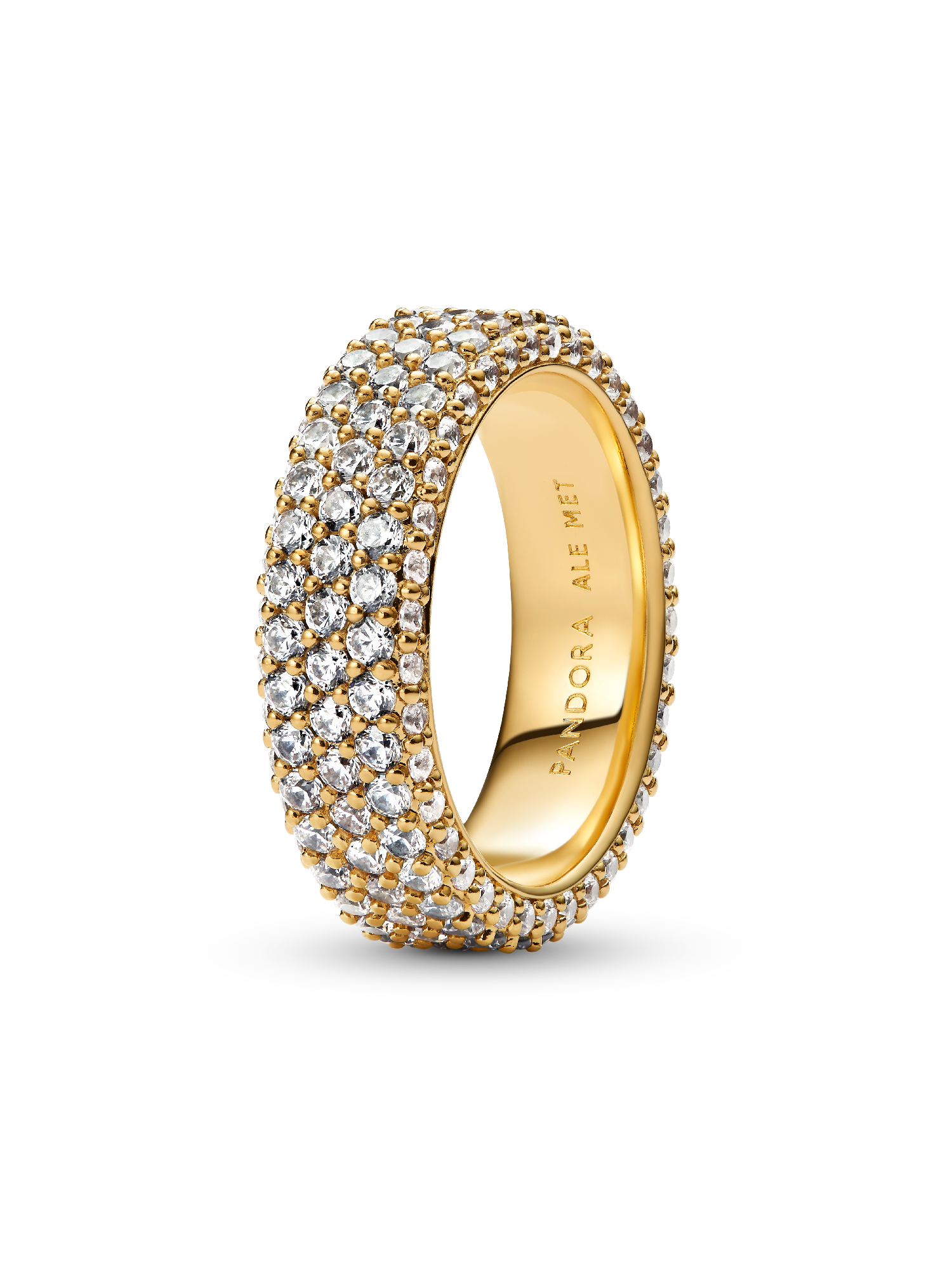 Pandora Timeless Pav&amp;eacute; Triple-Row Ring