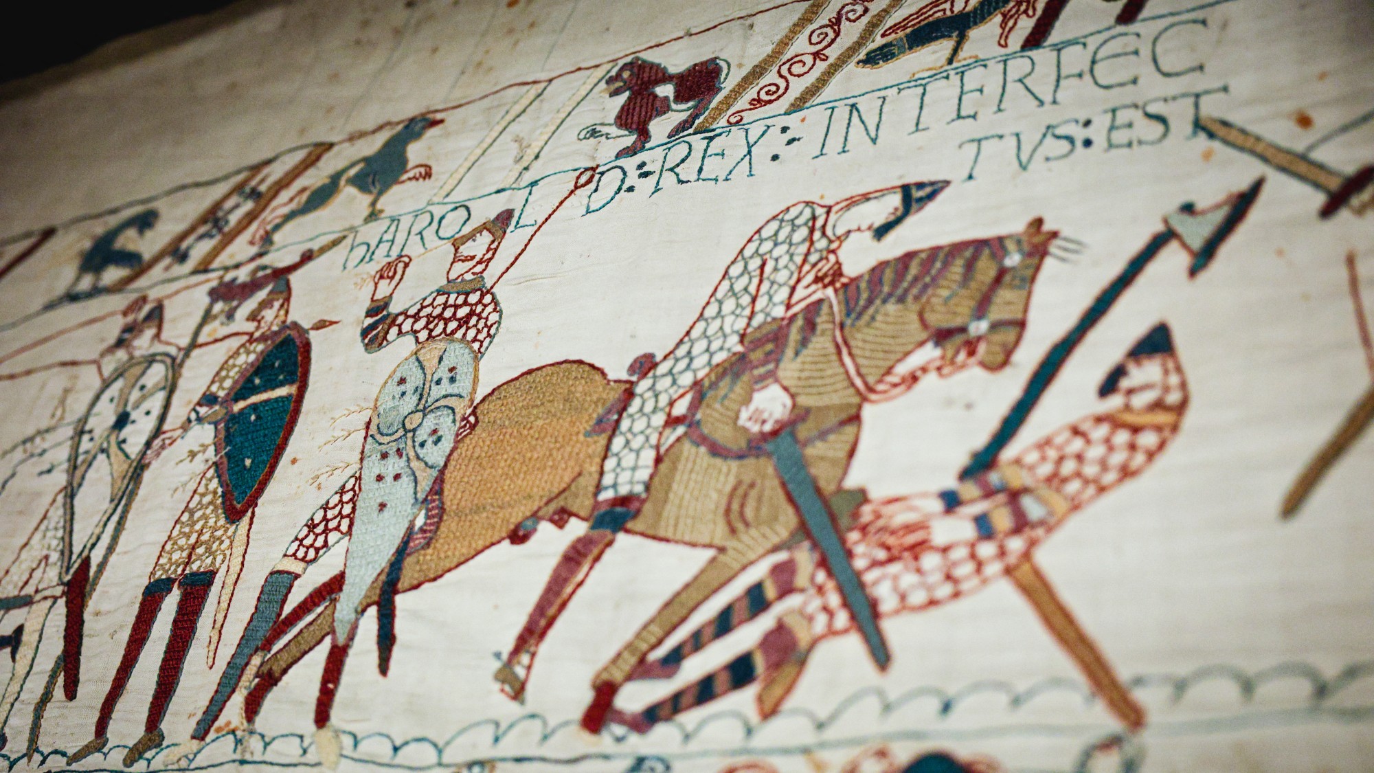 Images in the Bayeux Tapestry currently showing at the British Museum