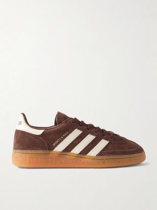 + Sporty & Rich Handball Spezial Leather-Trimmed Suede Sneakers