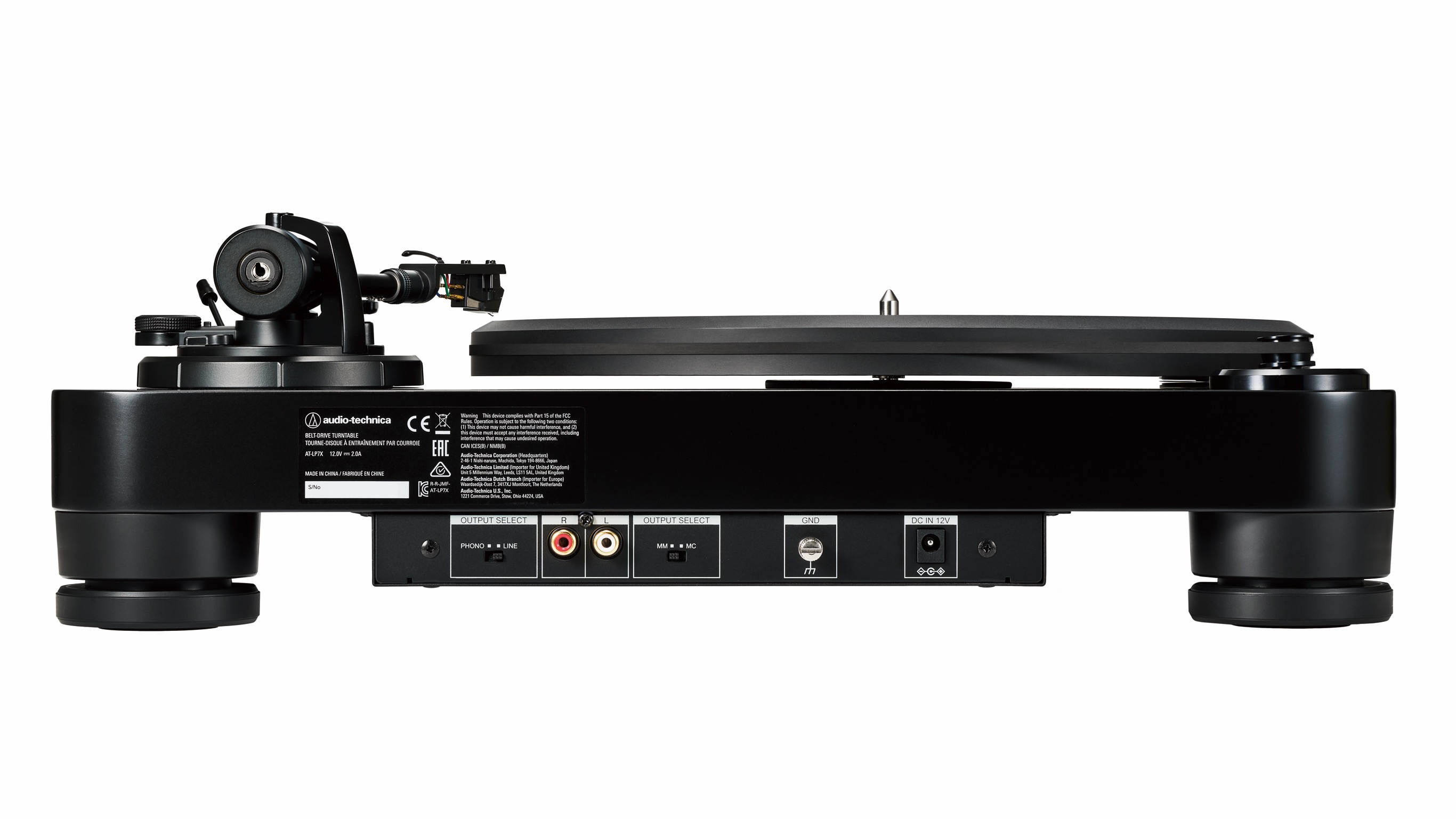 Audio-Technica AT-LP7X turntable in black finish