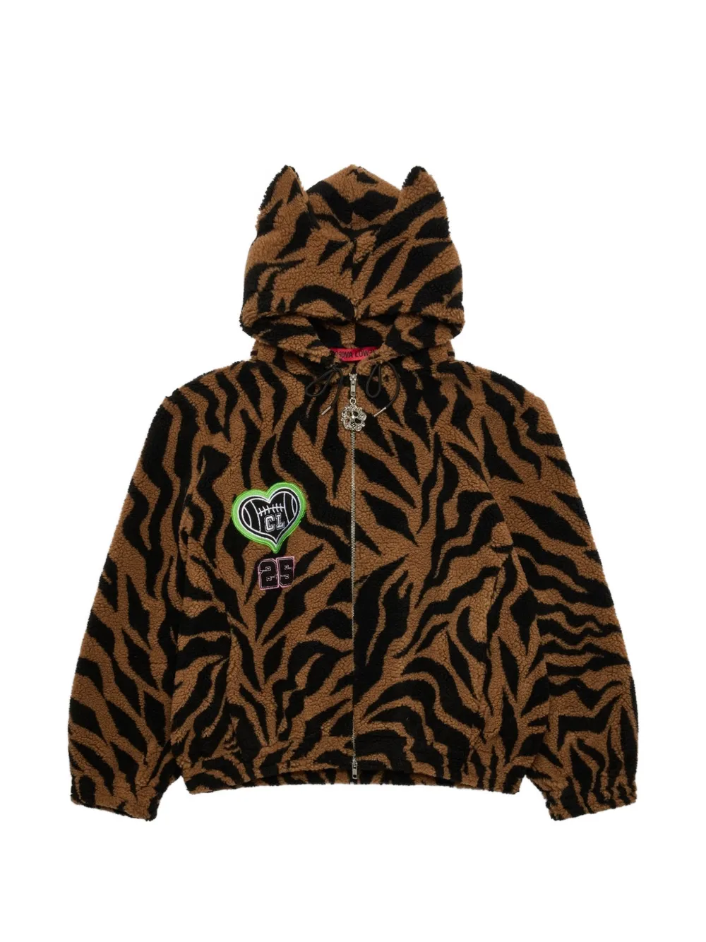 Chopova Lowena Tiger Print Hooded Sweatshirt | S