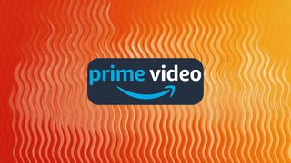 Prime Video logo on orange abstract background