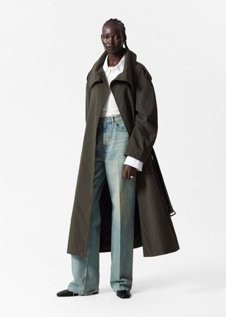 High-Collar Trench Coat