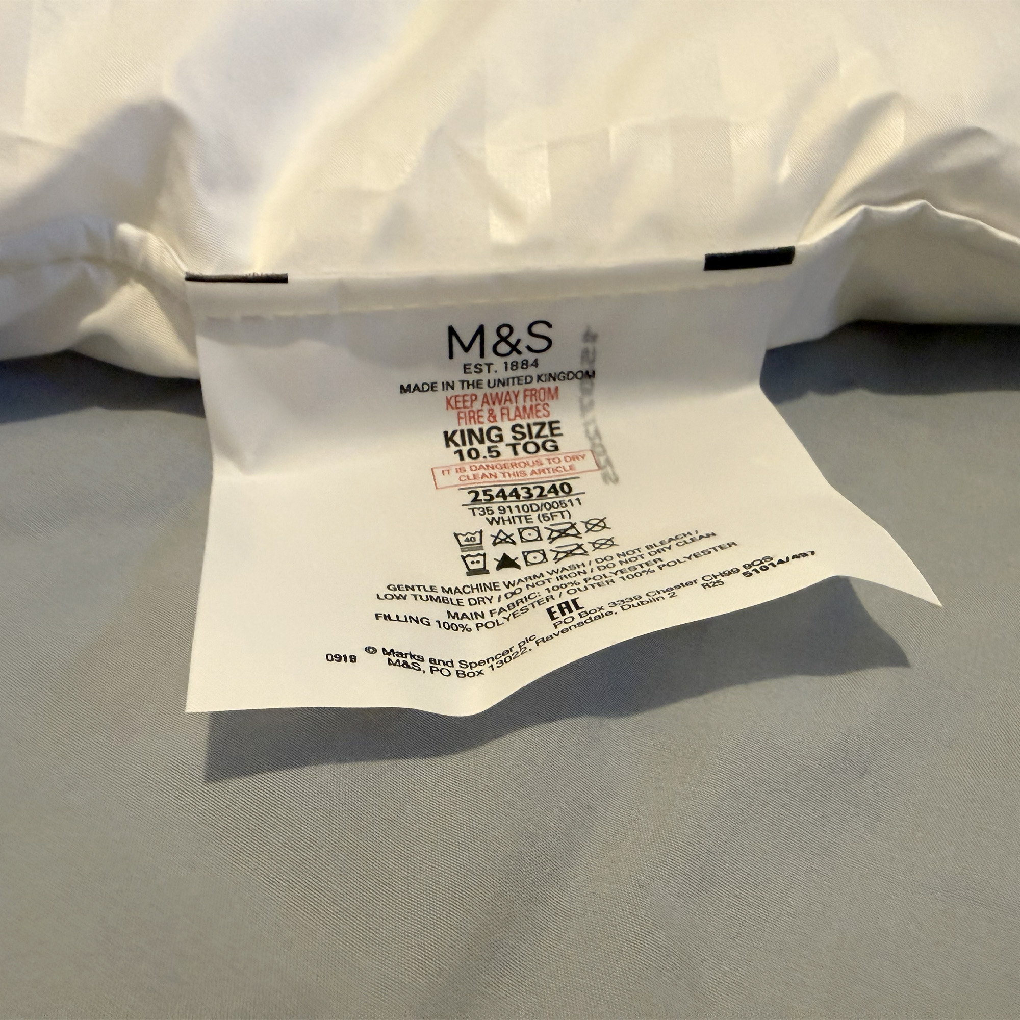 M&amp;amp;S Supremely Washable Duvet being tested in a bedroom at home