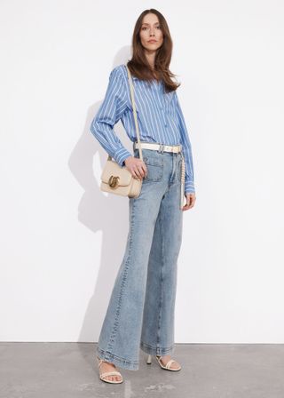 & Other Stories, Flared Patch-Pocket Jeans