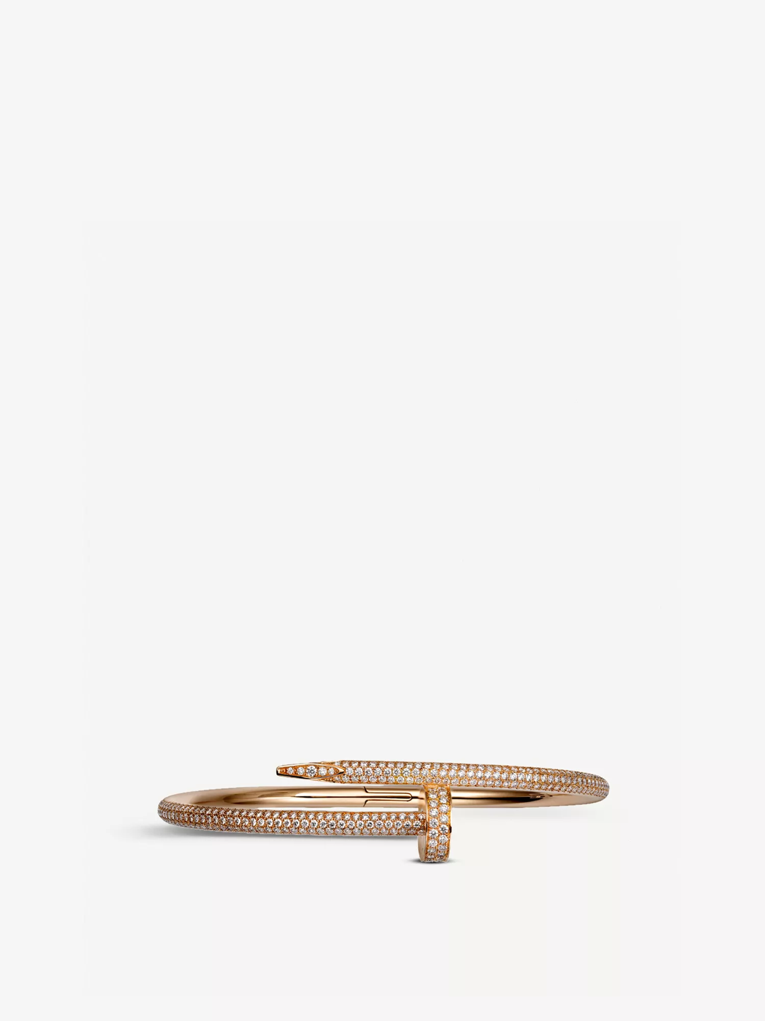 CARTIER Juste un Clou 18ct rose-gold and 2.26ct diamond-paved bracelet