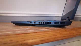 The side ports of the HP Omen 15