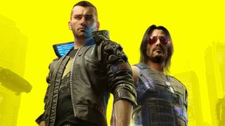 Cyberpunk 2077 - Johnny and V look on
